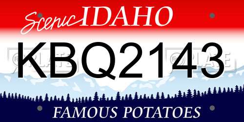 KBQ2143 Idaho License Plate