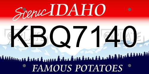 KBQ7140 Idaho License Plate