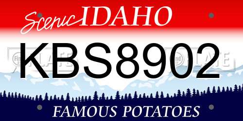 KBS8902 Idaho License Plate