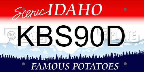KBS90D Idaho License Plate