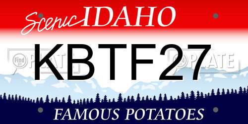 KBTF27 Idaho License Plate
