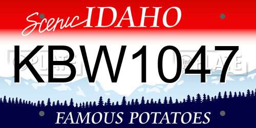 KBW1047 Idaho License Plate
