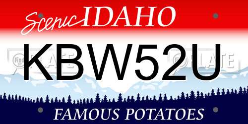 KBW52U Idaho License Plate