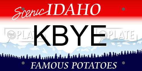 KBYE Idaho License Plate
