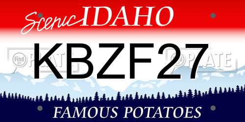 KBZF27 Idaho License Plate