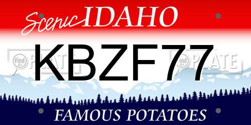 KBZF77 Idaho License Plate