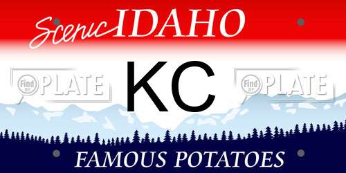 KC Idaho License Plate