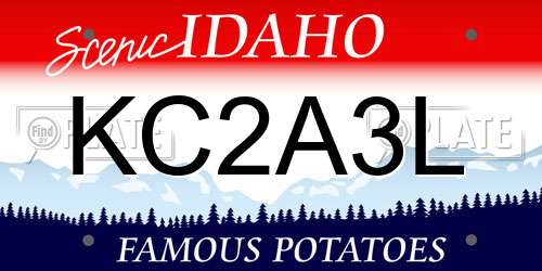 KC2A3L Idaho License Plate