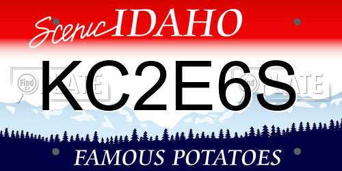 KC2E6S Idaho License Plate