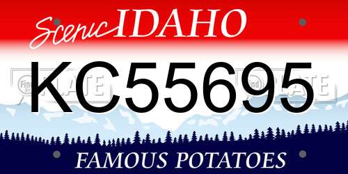 KC55695 Idaho License Plate