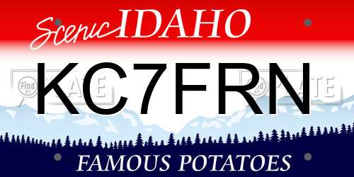 KC7FRN Idaho License Plate