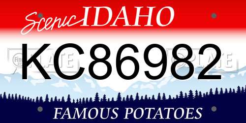 KC86982 Idaho License Plate