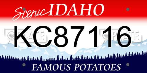 KC87116 Idaho License Plate