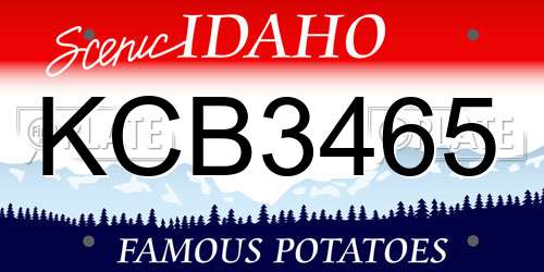 KCB3465 Idaho License Plate