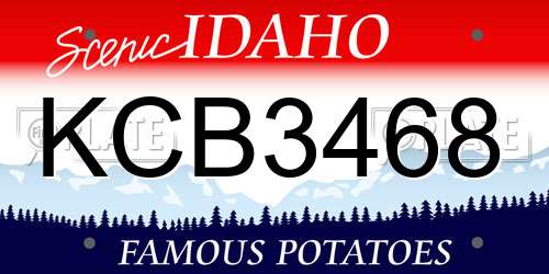 KCB3468 Idaho License Plate