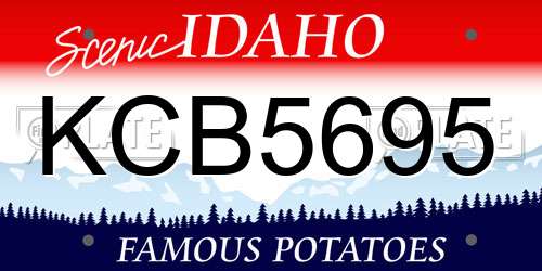 KCB5695 Idaho License Plate