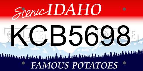 KCB5698 Idaho License Plate