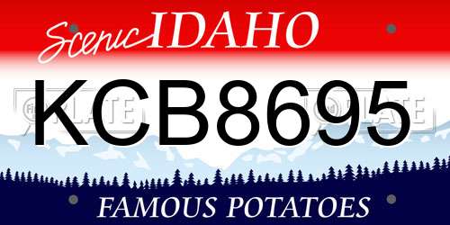 KCB8695 Idaho License Plate