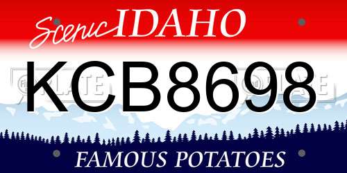 KCB8698 Idaho License Plate