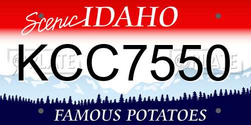KCC7550 Idaho License Plate