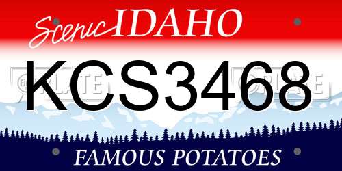 KCS3468 Idaho License Plate