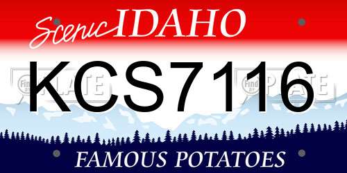 KCS7116 Idaho License Plate