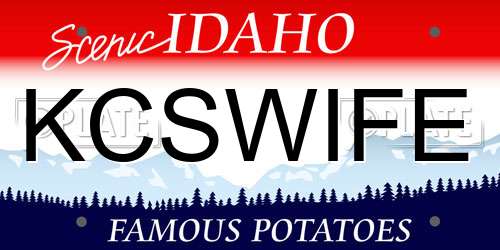 KCSWIFE Idaho License Plate