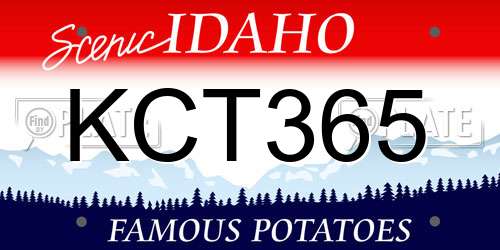 KCT365 Idaho License Plate