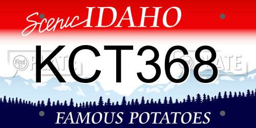 KCT368 Idaho License Plate