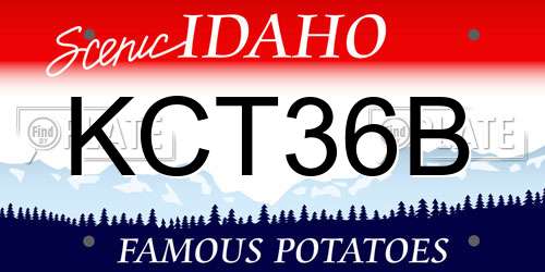 KCT36B Idaho License Plate