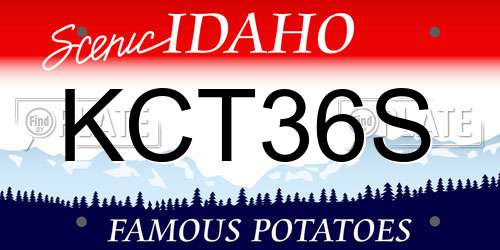 KCT36S Idaho License Plate