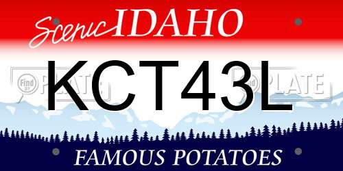 KCT43L Idaho License Plate