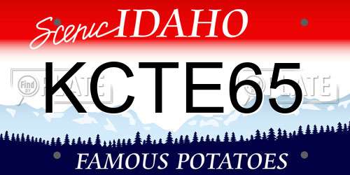 KCTE65 Idaho License Plate