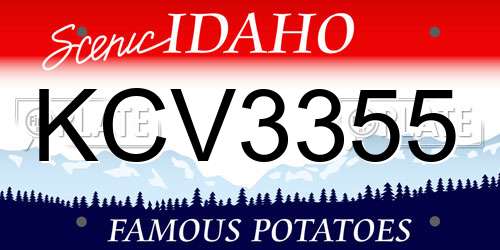 KCV3355 Idaho License Plate