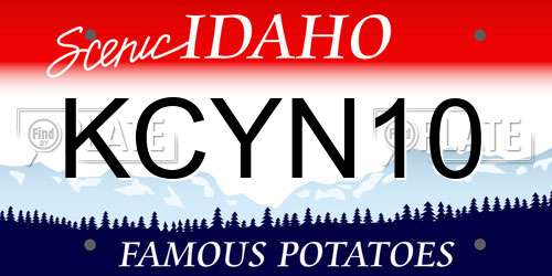 KCYN10 Idaho License Plate