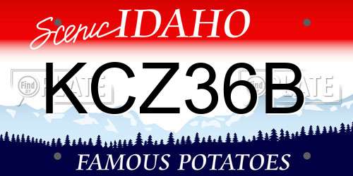 KCZ36B Idaho License Plate