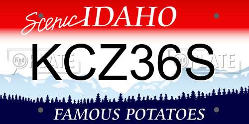 KCZ36S Idaho License Plate
