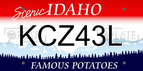 KCZ43L Idaho License Plate
