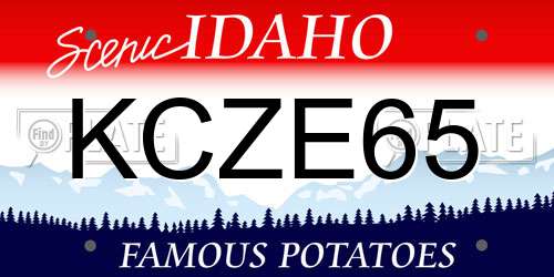 KCZE65 Idaho License Plate
