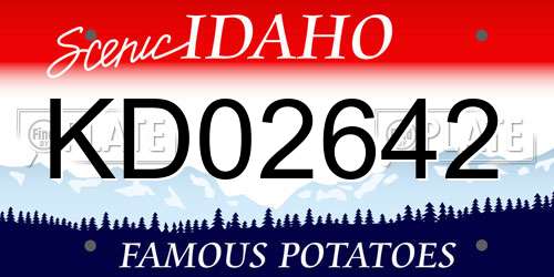KD02642 Idaho License Plate