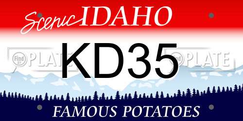 KD35 Idaho License Plate