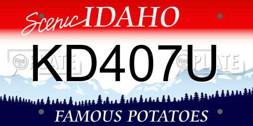KD407U Idaho License Plate