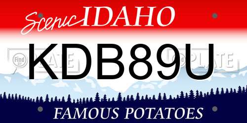 KDB89U Idaho License Plate