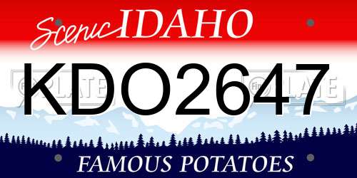 KDO2647 Idaho License Plate