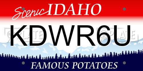 KDWR6U Idaho License Plate
