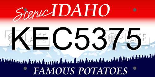 KEC5375 Idaho License Plate