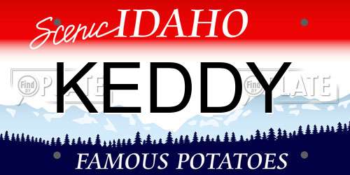 KEDDY Idaho License Plate