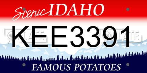 KEE3391 Idaho License Plate