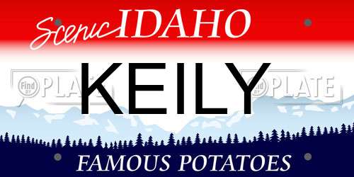 KEILY Idaho License Plate
