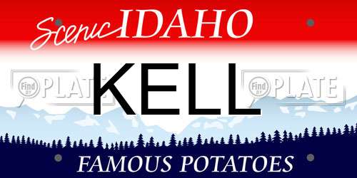 KELL Idaho License Plate